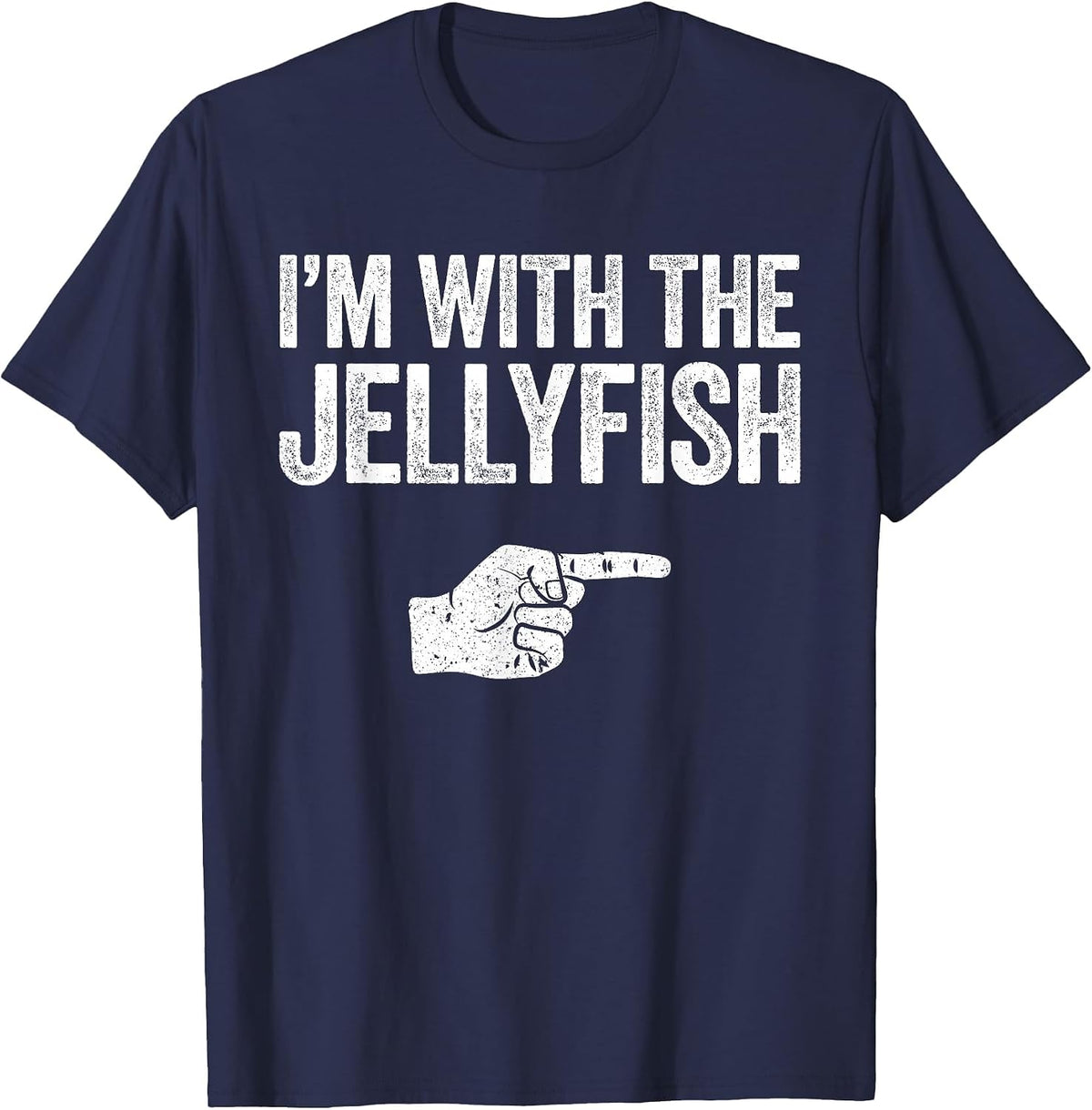 I'm with The Jellyfish Shirt Matching Jellyfish Costume T-Shirt - Navy Blue