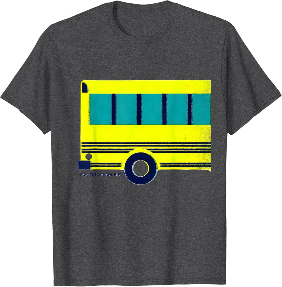 Men's I Am The School Bus Funny School Bus Driver Costume Humor T-Shirt - Dark Heather Grey
