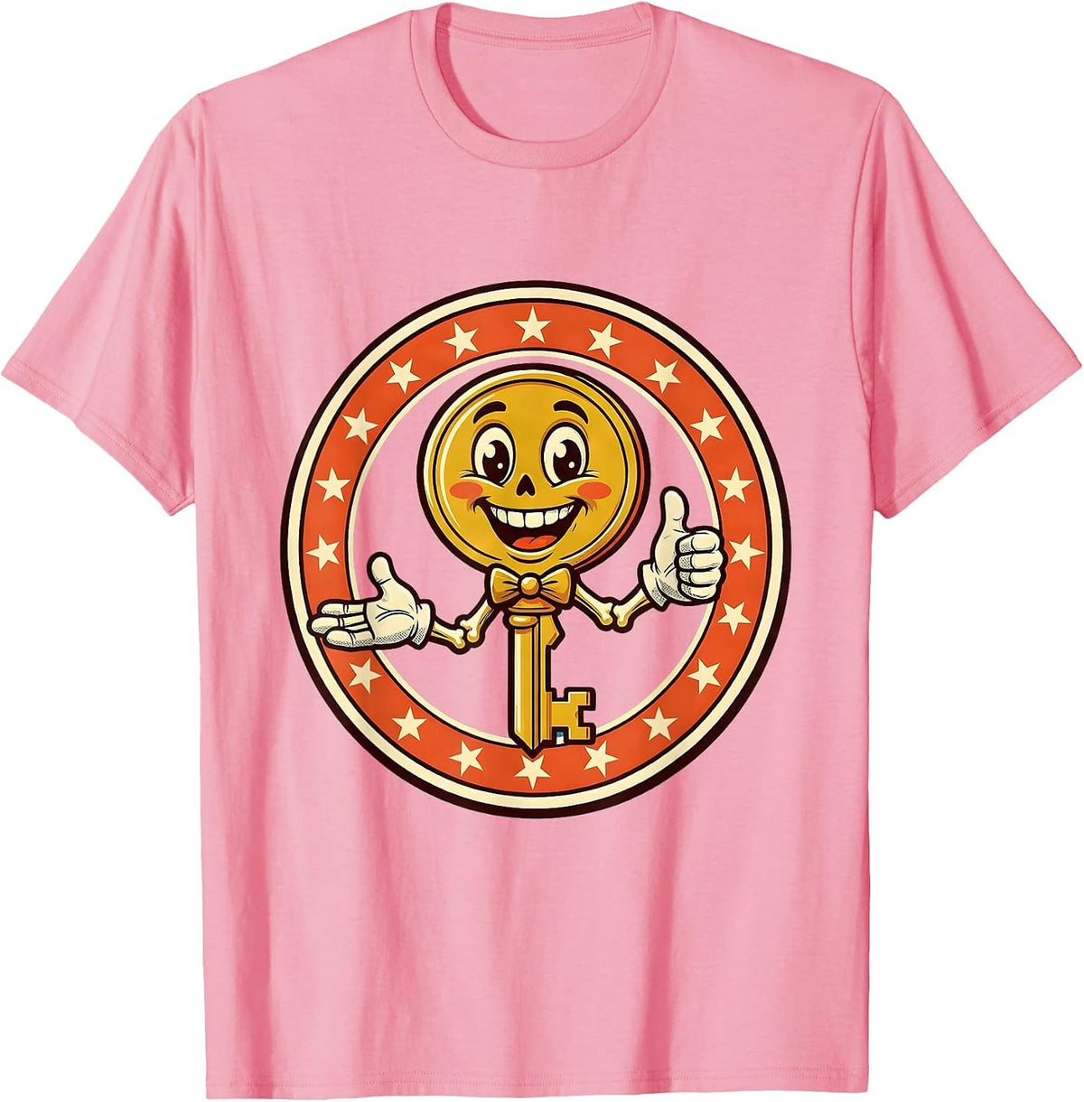 Men's I Cant But I Know A Guy Golden Key Design T-Shirt - Pink