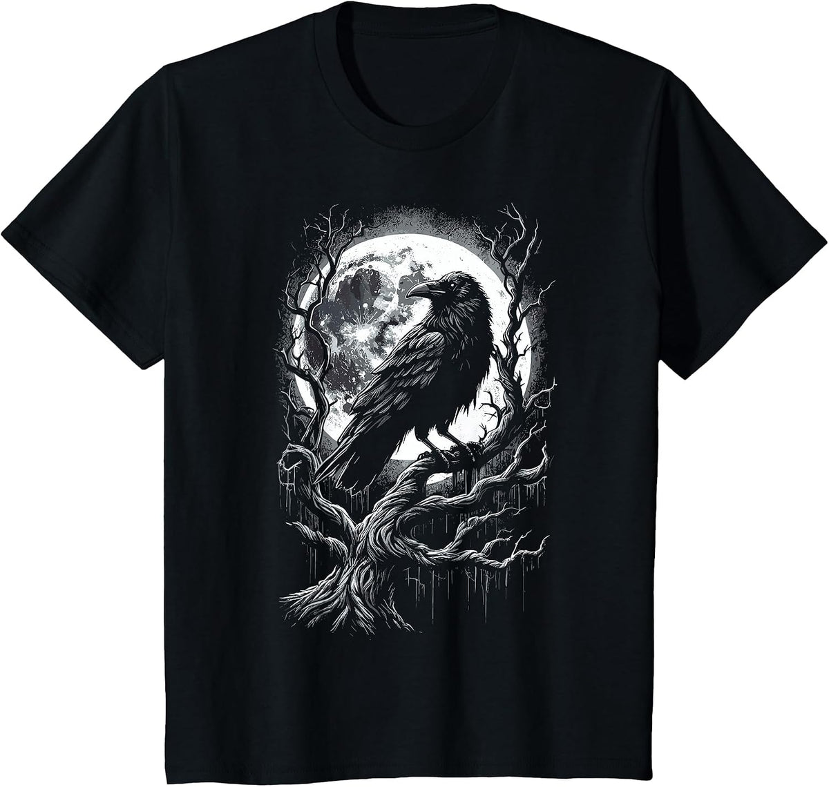 Black Crow Raven Bird T-Shirt - Black