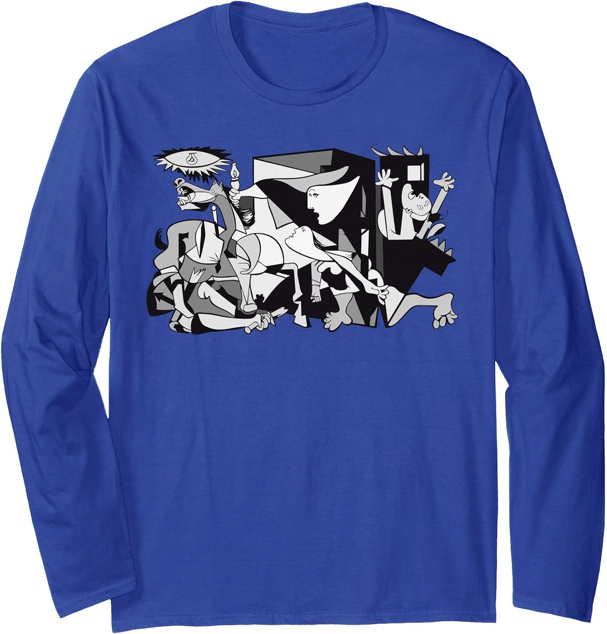 Guernica Artwork Long Sleeve T-Shirt - Adult Unisex Royal Blue