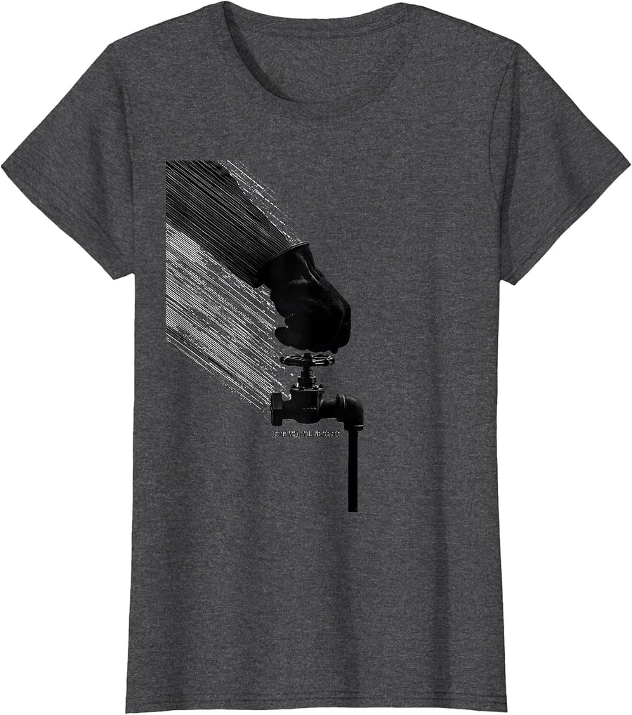 Women's I Stop What You Never See Funny Plumber Pipefitter Crude T-Shirt - Dark Heather Grey