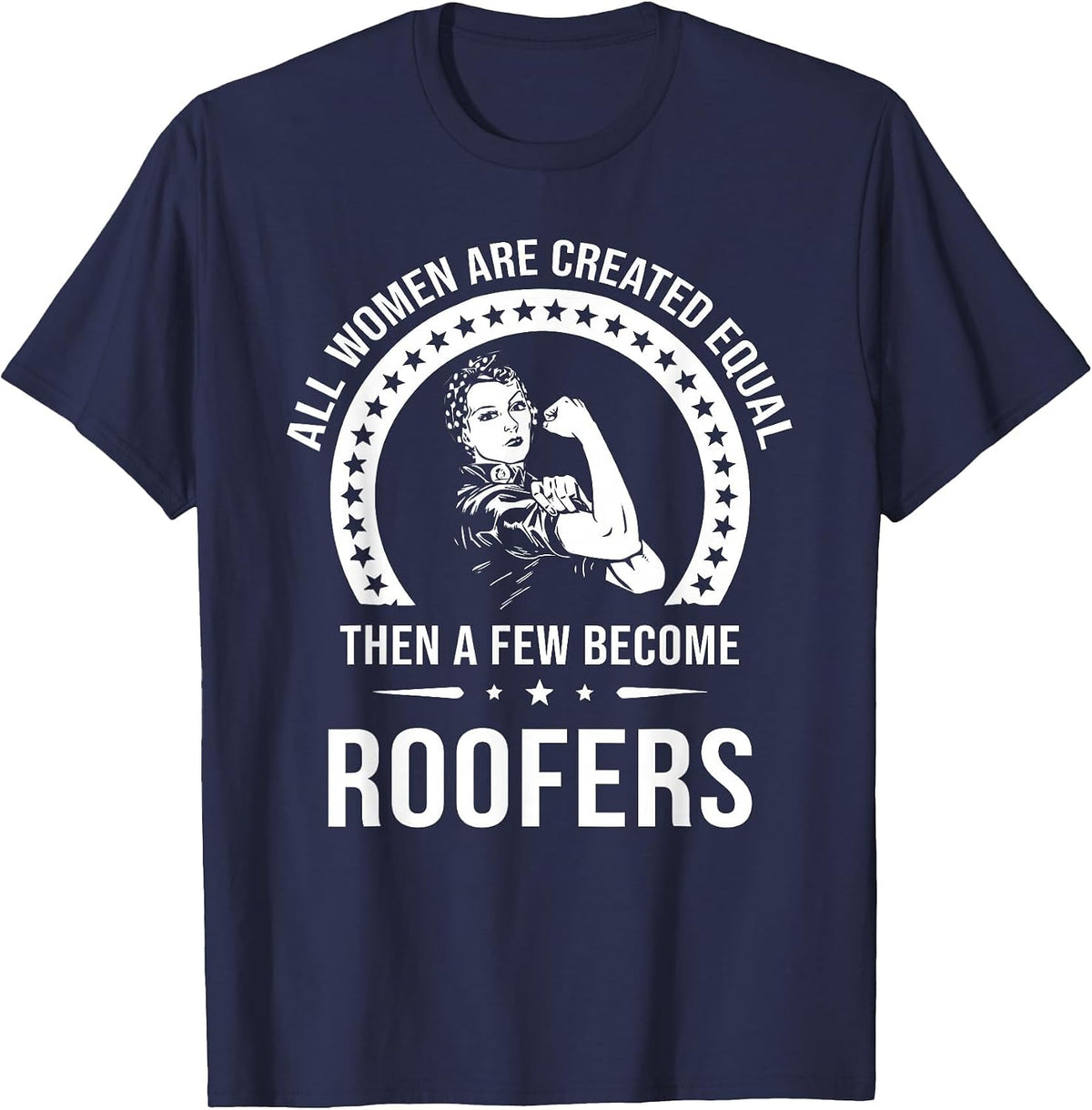 Roofing Shirt for Women | Roofer T-Shirt - Navy Blue