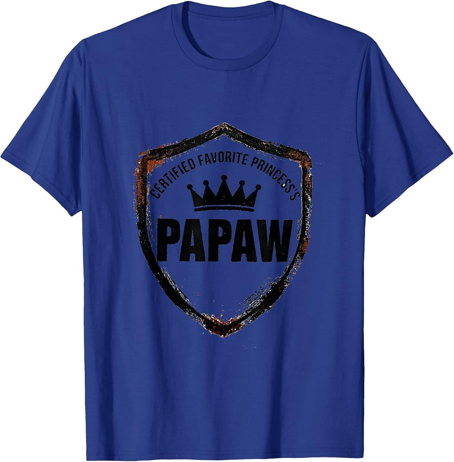 Certified Favorite Princess's Papaw Funny Family Role T-Shirt - Royal Blue