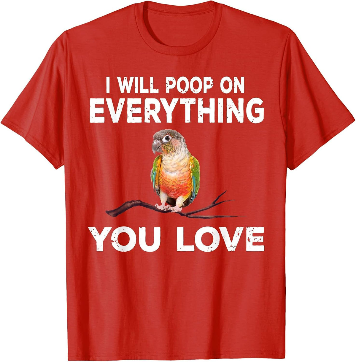 Budgie Bird T-Shirt - Red