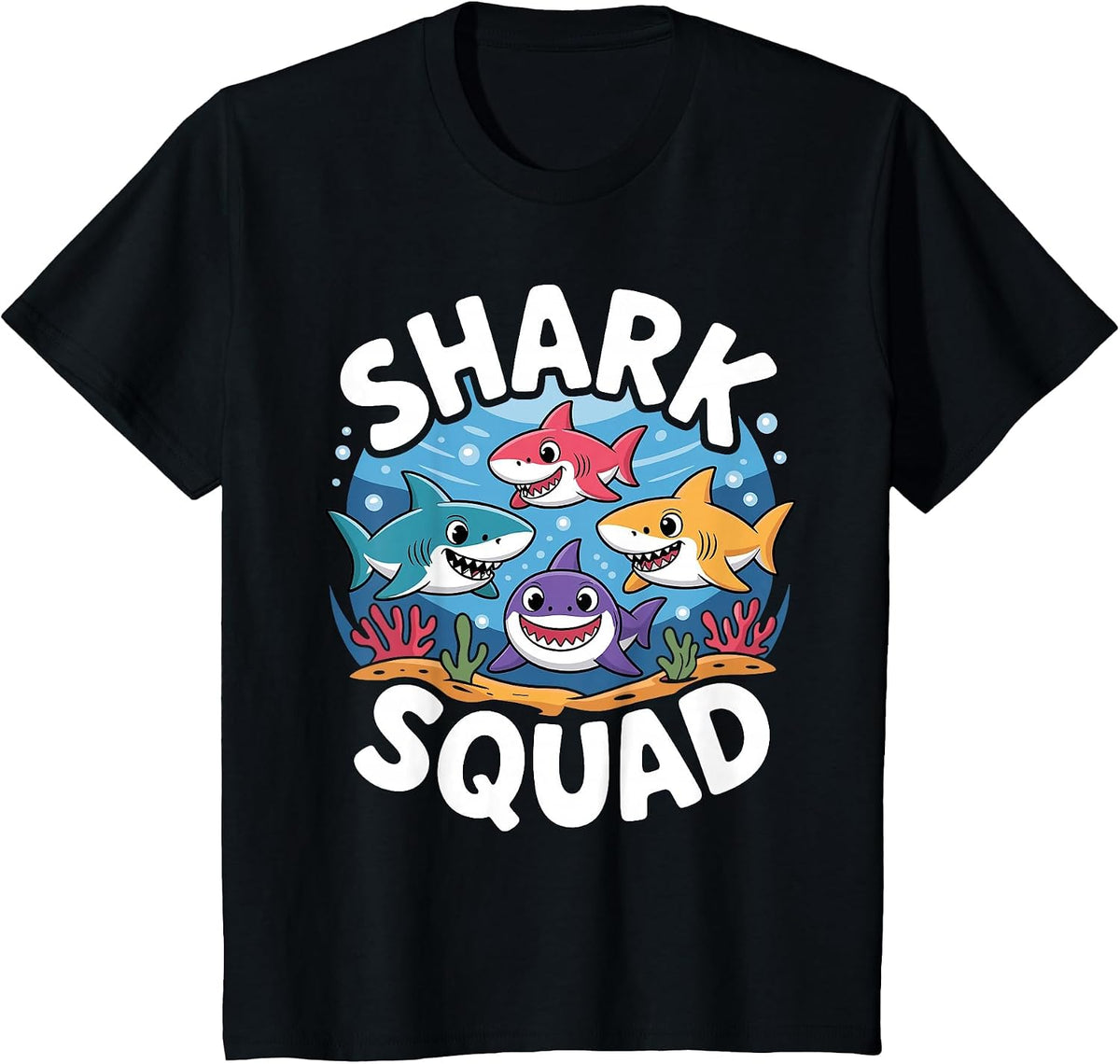 Cool Shark Art for Men Women Great White Hammerhead Shark T-Shirt - Black