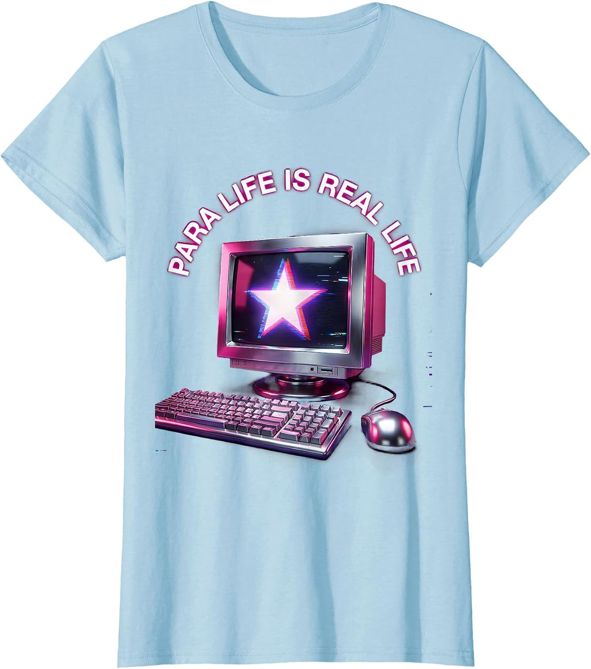 Para Life Is Real Life Paraprofessional Design T-Shirt - Baby Blue