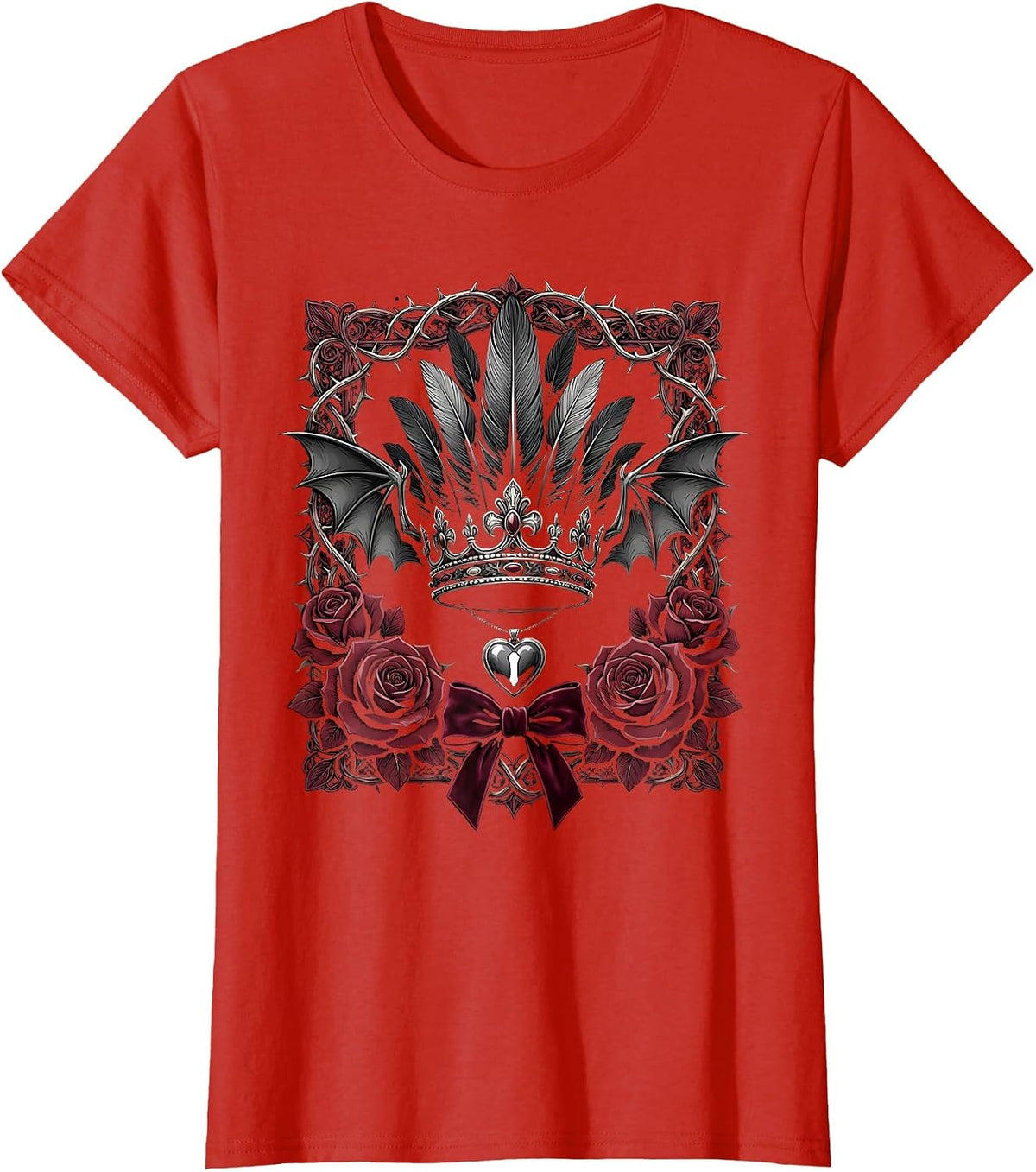 Showgirl Shadow on Brick Backstage Wall T-Shirt - Red