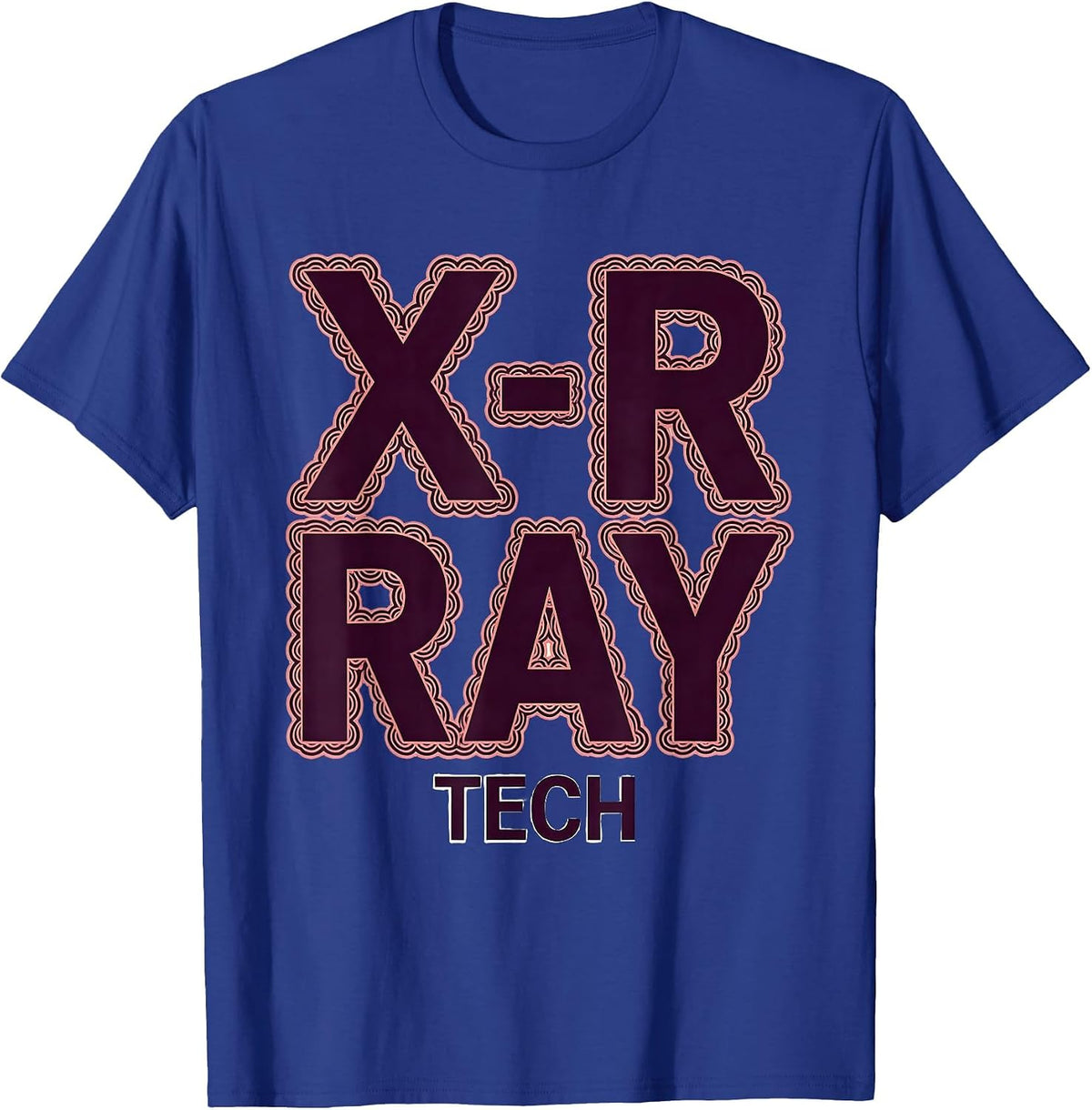 Men's X-RAY TECH Cute Radiology Tech Coquette Playful Pride T-Shirt - Royal Blue