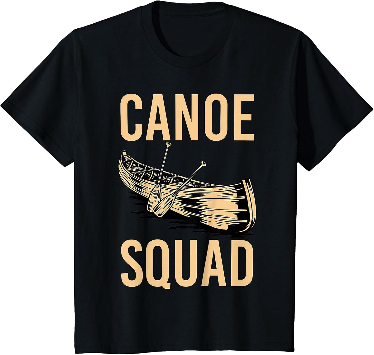 Canoe Squad Paddling Funny Kayaking Canoeing Lovers Canoe T-Shirt - Black