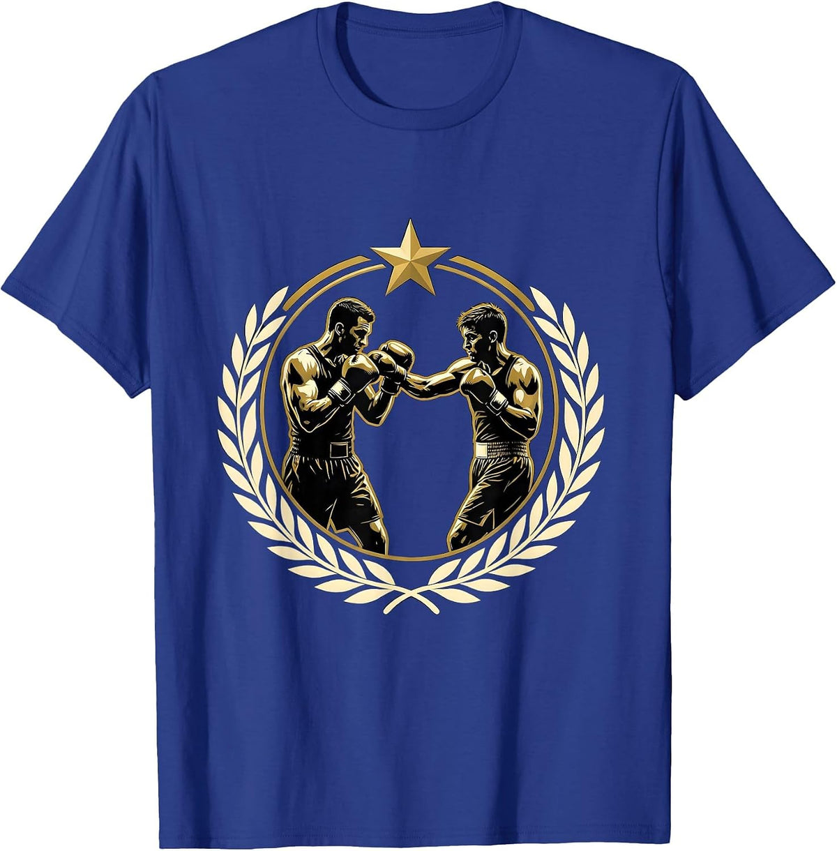 Boxing Trainer Holding Pads Sparring Graphic T-Shirt - Royal Blue