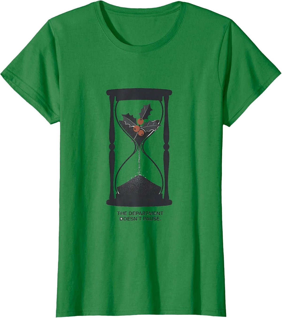 The Department Doesn't Pause Radiology Tech Christmas T-Shirt - Kelly Green