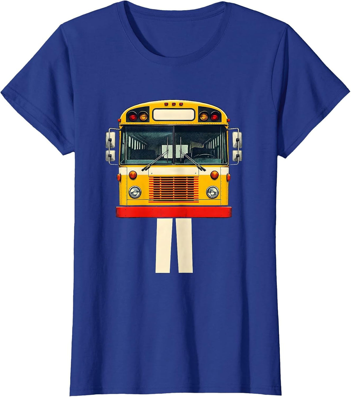 Women's School Bus Driver Funny Costume Back to School T-Shirt - Royal Blue
