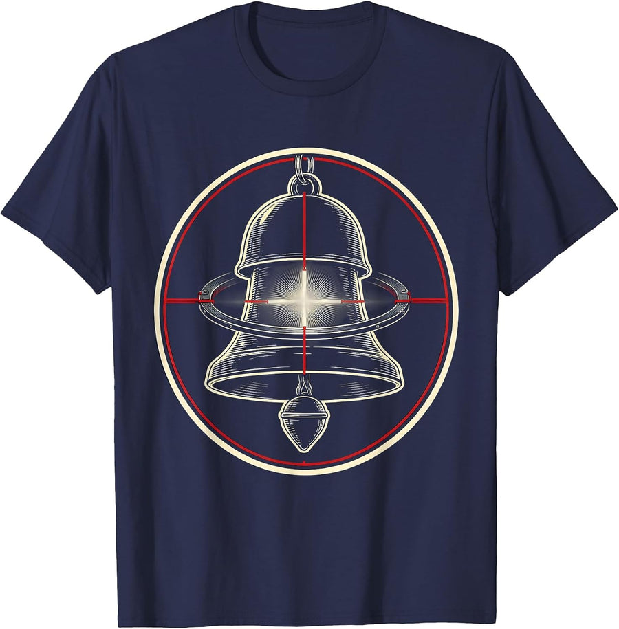 Exploded Christmas Bell Radiology Tech Humor T-Shirt - Navy Blue