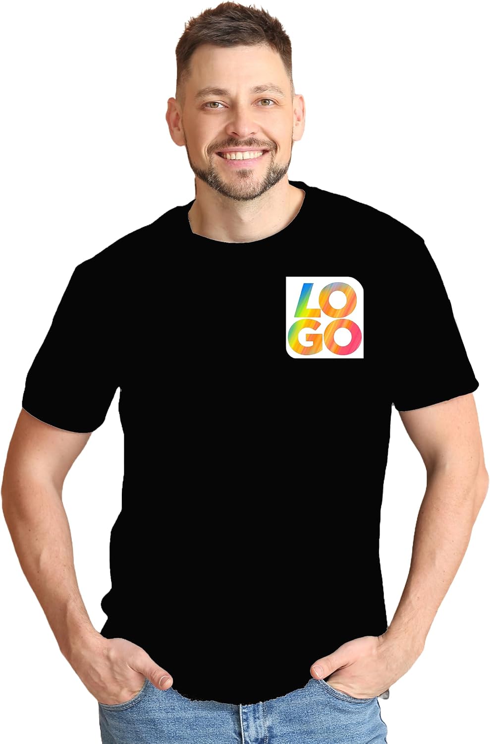 Custom Embroidered Unisex Basic Tee T-Shirts - Black 150