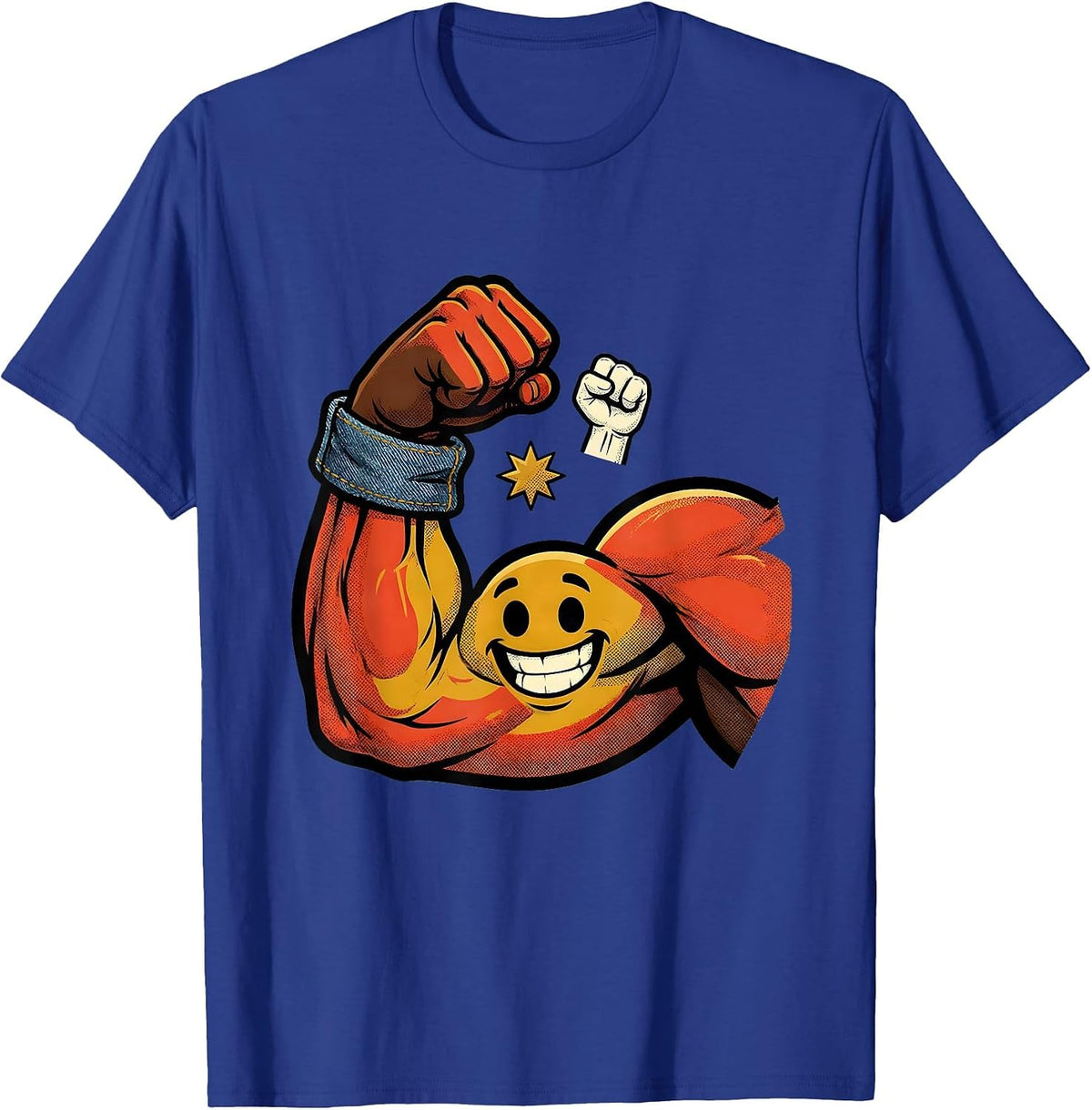 Men's Rosie the Riveter Strong Arm Graphic Tee T-Shirt - Royal Blue