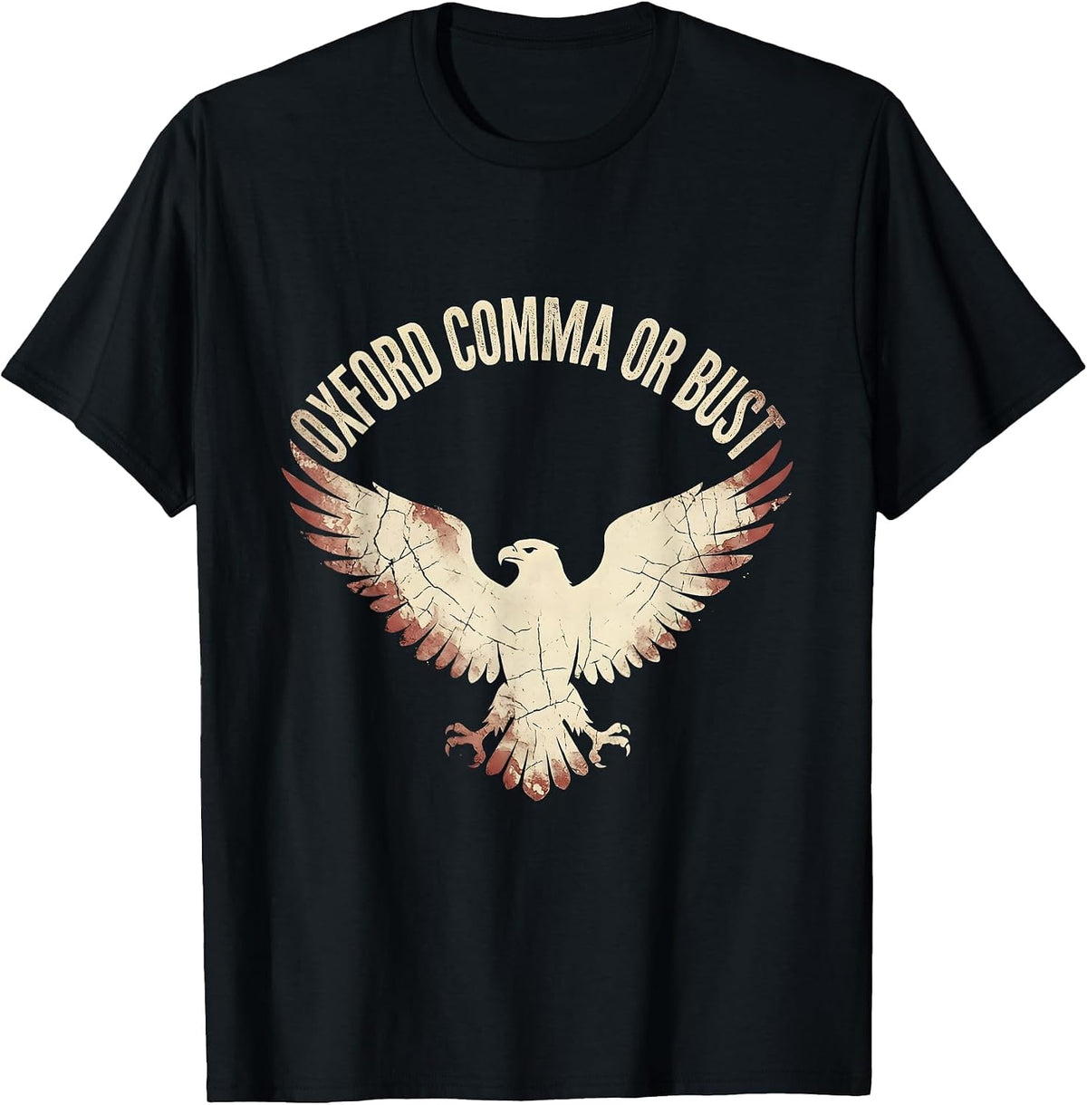 Men's Oxford Comma Or Bust English Teacher Design T-Shirt - Black
