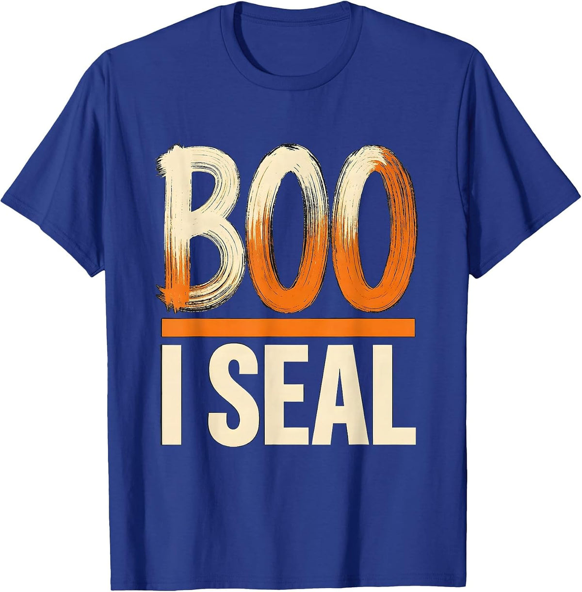 Boo I Seal Funny Dental Hygienist Halloween Fall Humor T-Shirt - Royal Blue