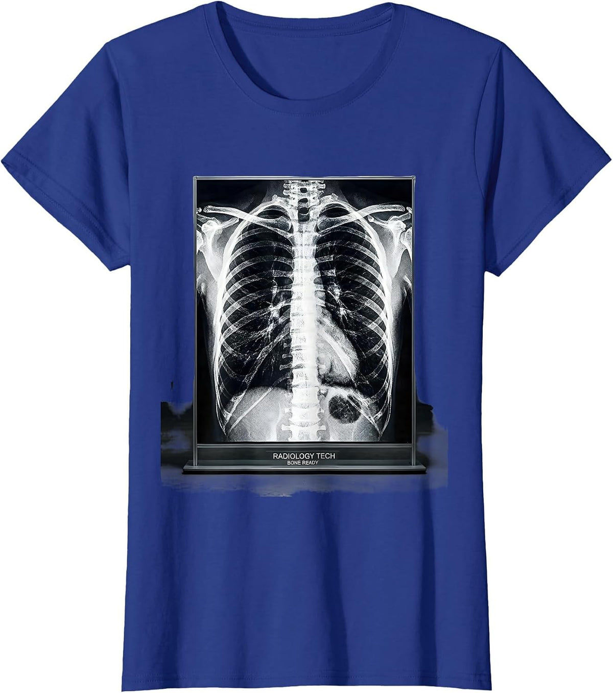 Women's Radiology Tech Bone Ready Funny Radiologic Technologist T-Shirt - Royal Blue