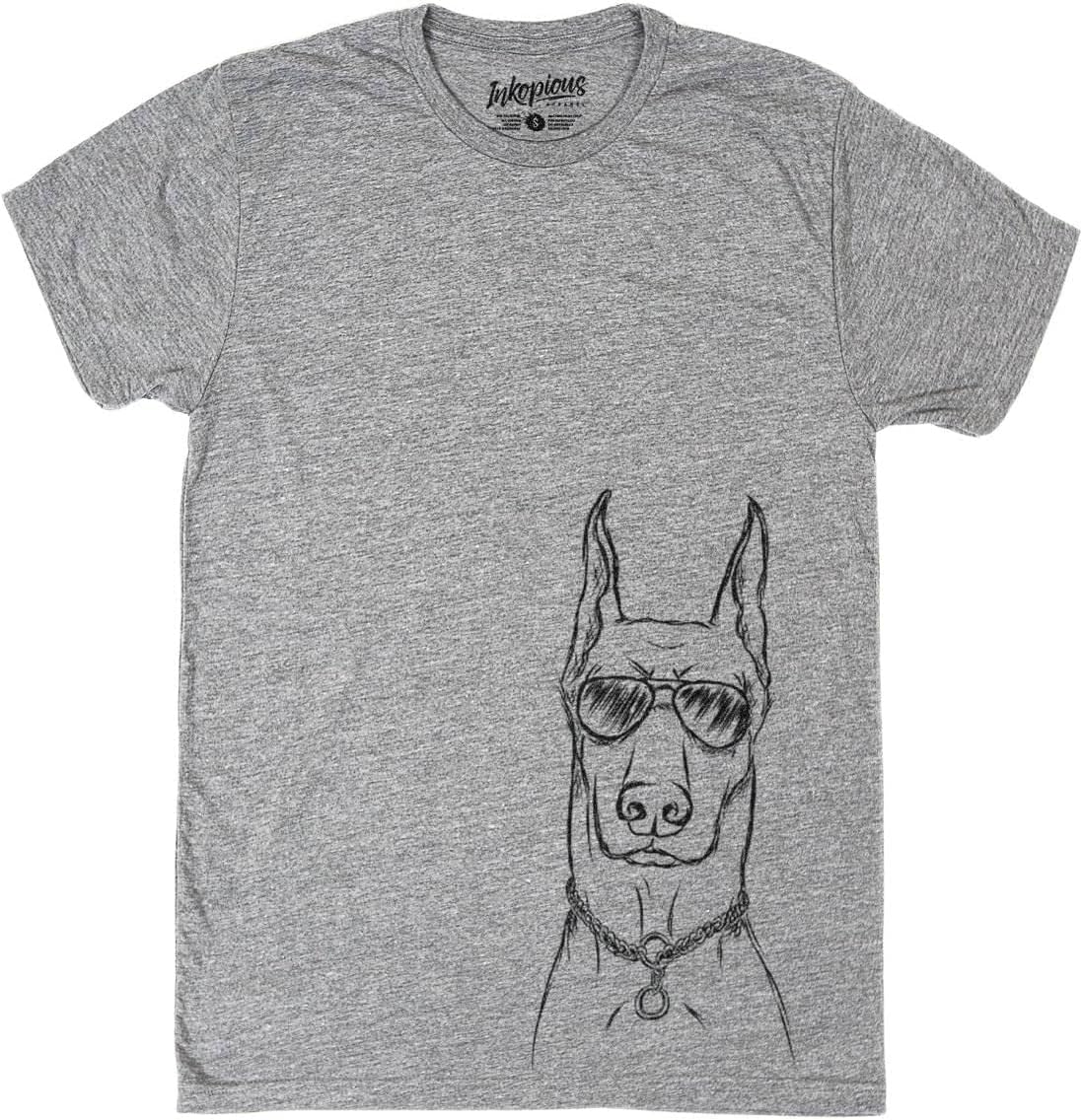 Ace the Doberman Pinscher Women's Triblend T-Shirt - Unisex Grey Crew Neck