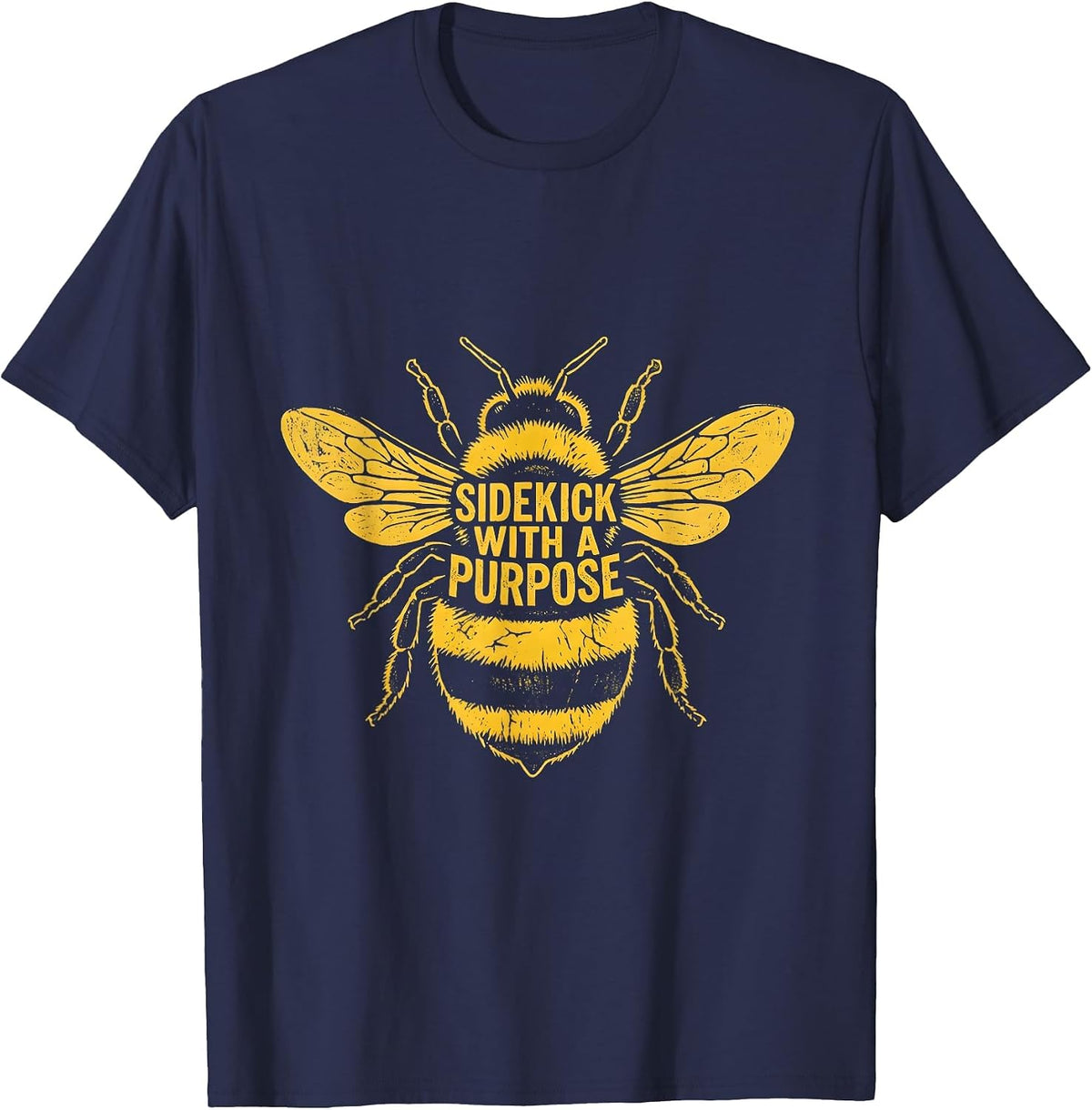 Sidekick With A Purpose Paraprofessional Design T-Shirt - Navy Blue