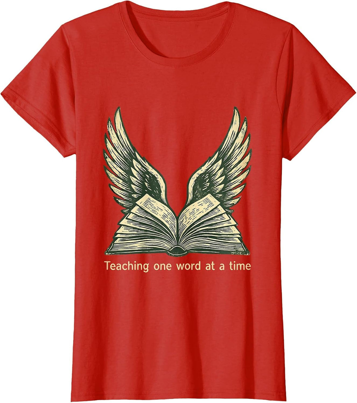 Teaching One Word At A Time English Teacher T-Shirt - Red