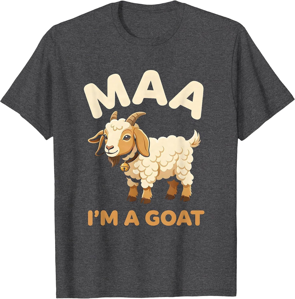 Maa I'm a Goat Funny Sheep Costume Halloween Party T-Shirt - Dark Heather Grey