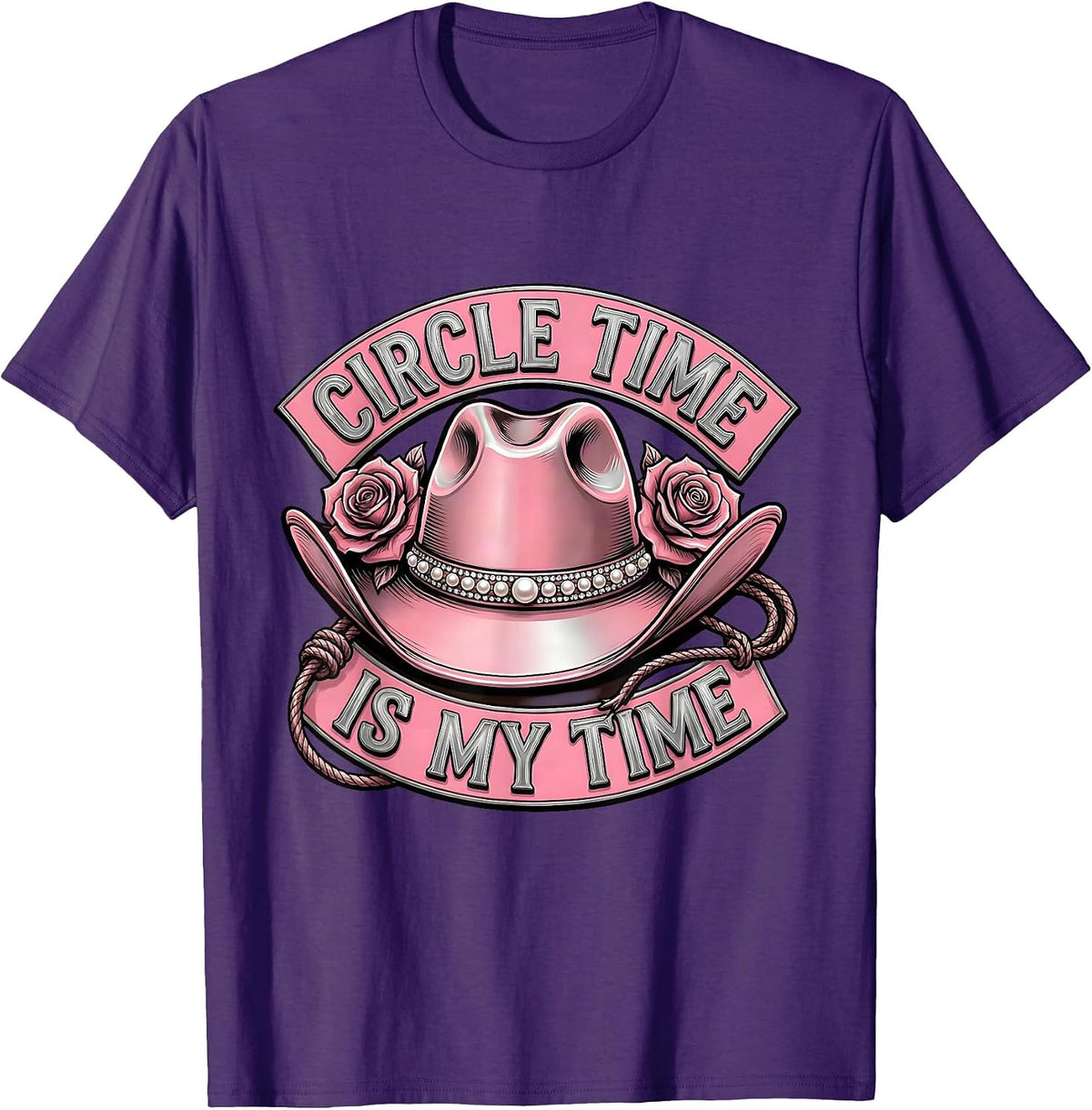 Men's Circle Time Is My Time Preschool Teacher Design T-Shirt - Purple