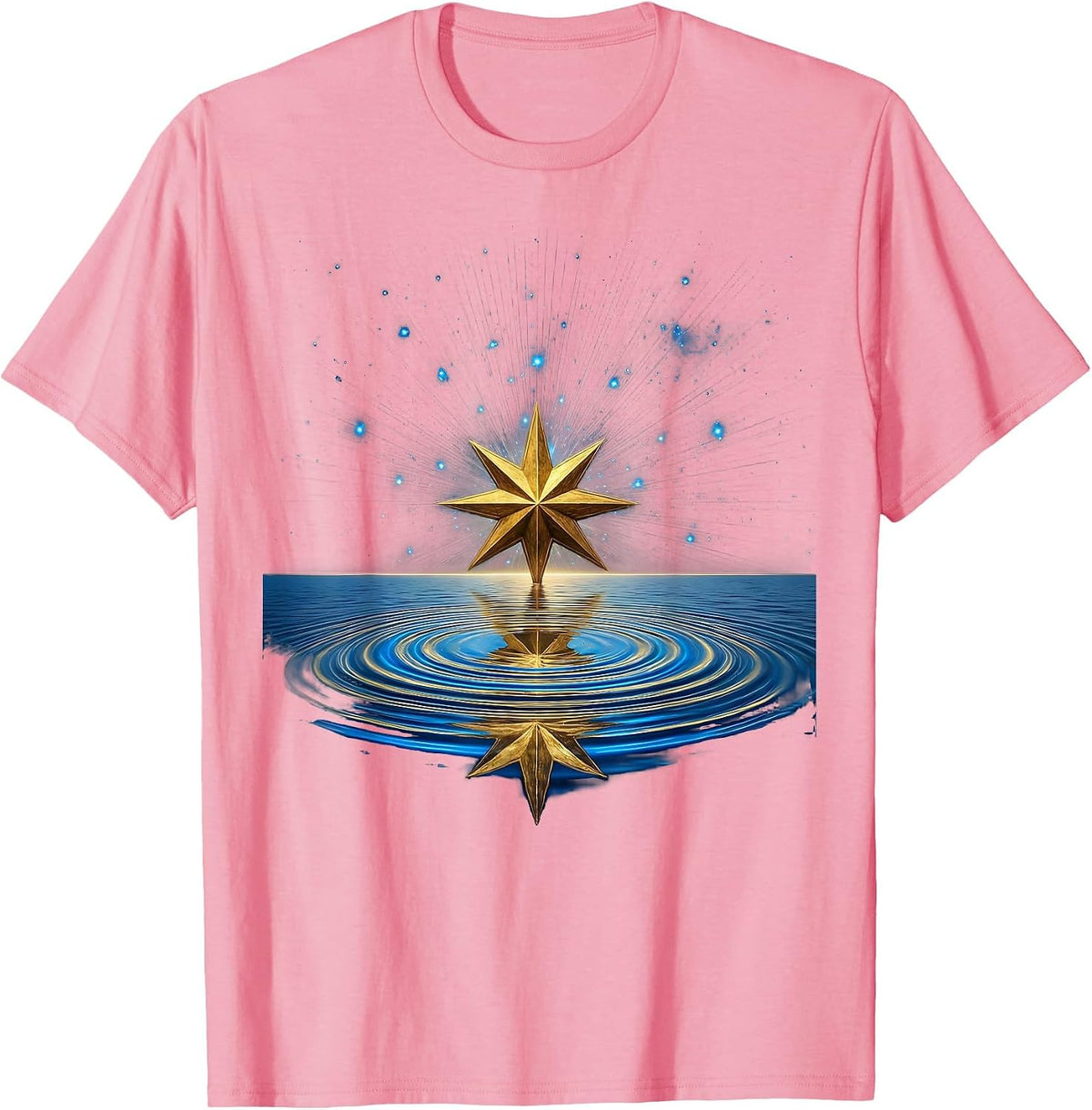 Men's Star Reflected in Still Ocean Graphic T-Shirt - Pink