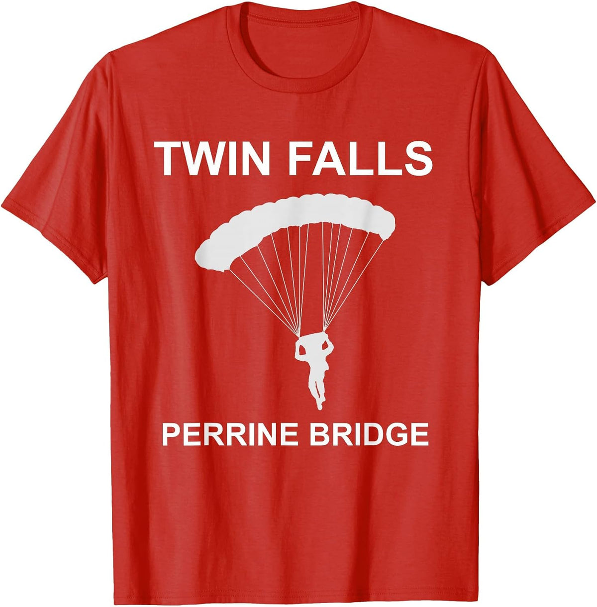 Twin Falls Idaho Perrine Bridge Base Jumping T-Shirt - Red