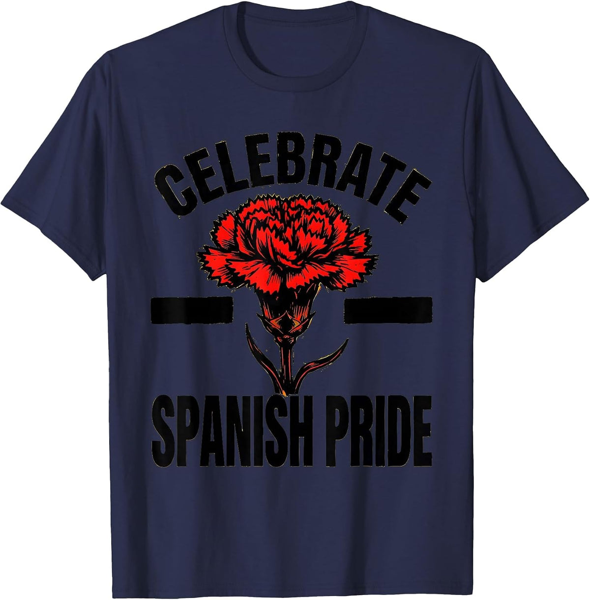 Celebrate Spanish Pride Heritage Month Design T-Shirt - Navy Blue