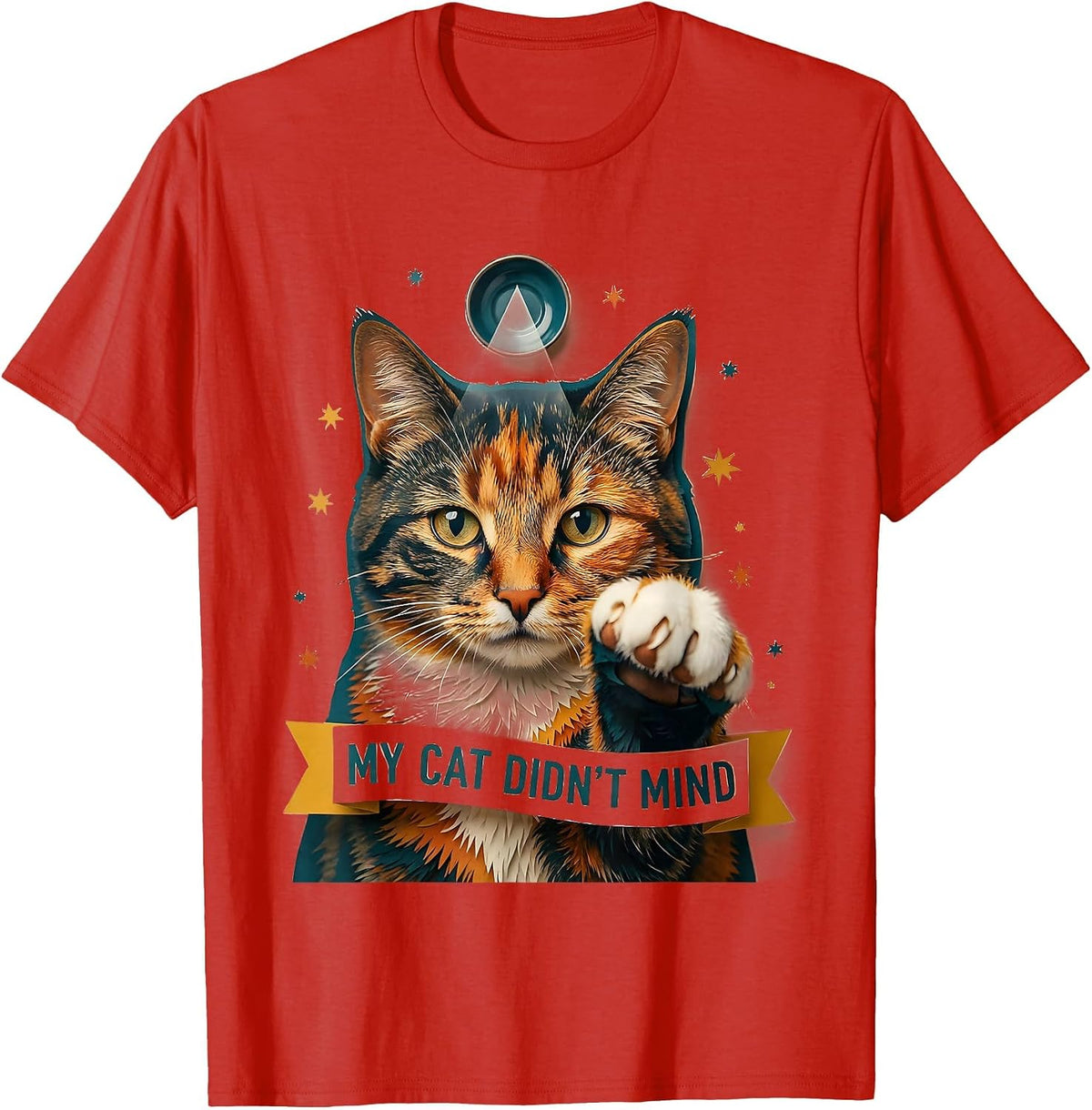 Men's My Cat Didn't Mind Funny Cat UFO Abduction Gift For Cat T-Shirt - Red