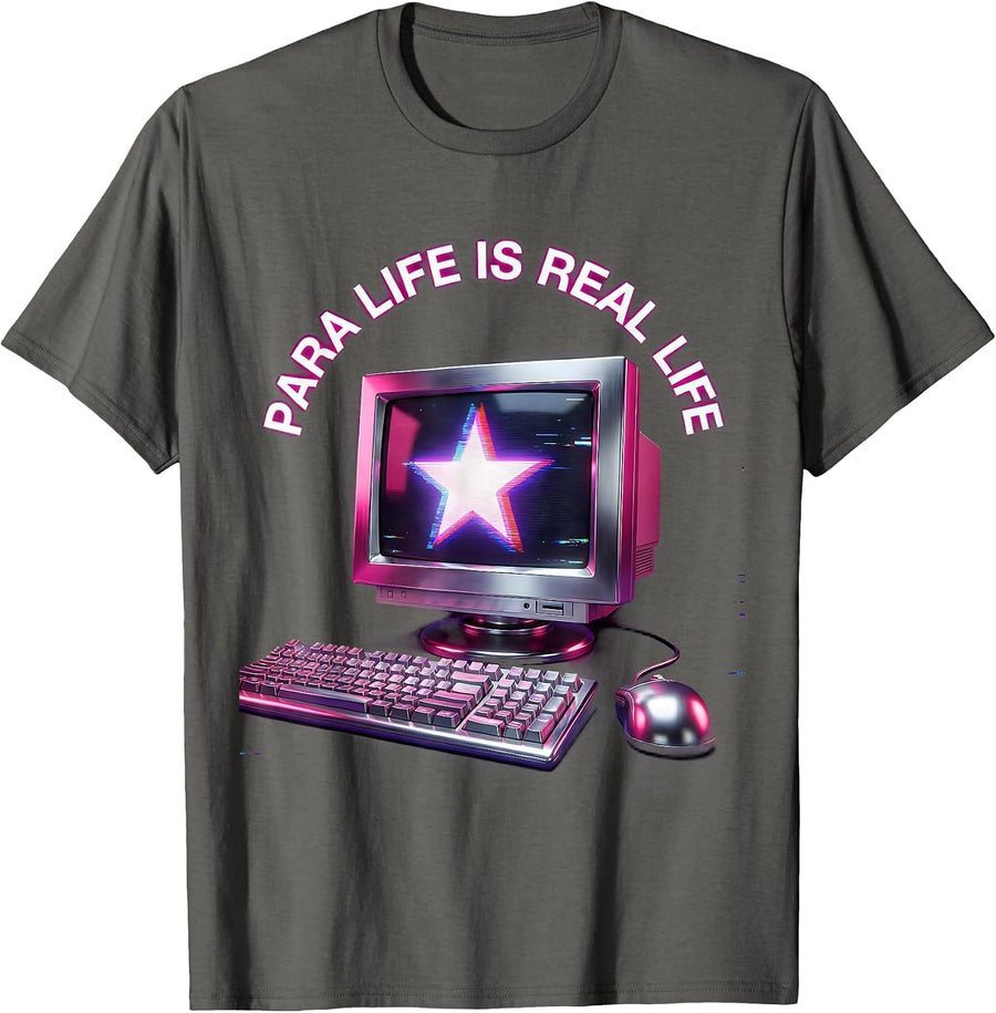 Para Life Is Real Life Paraprofessional Design T-Shirt - Asphalt Grey
