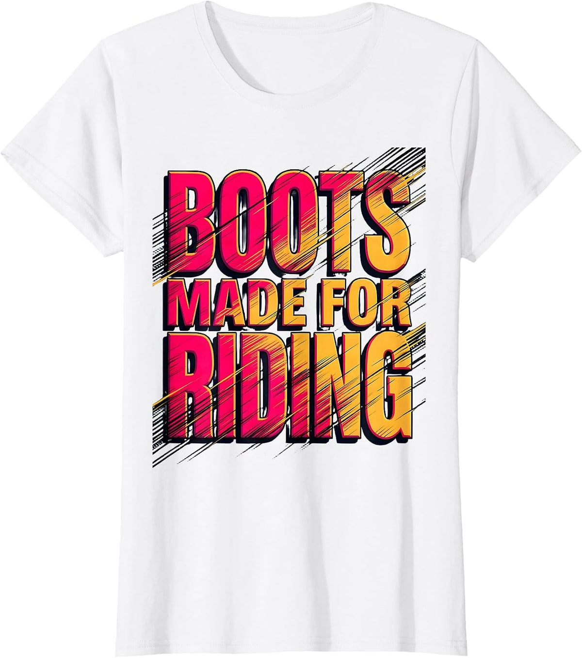 Boots Made For Riding Cowgirl Design T-Shirt - White