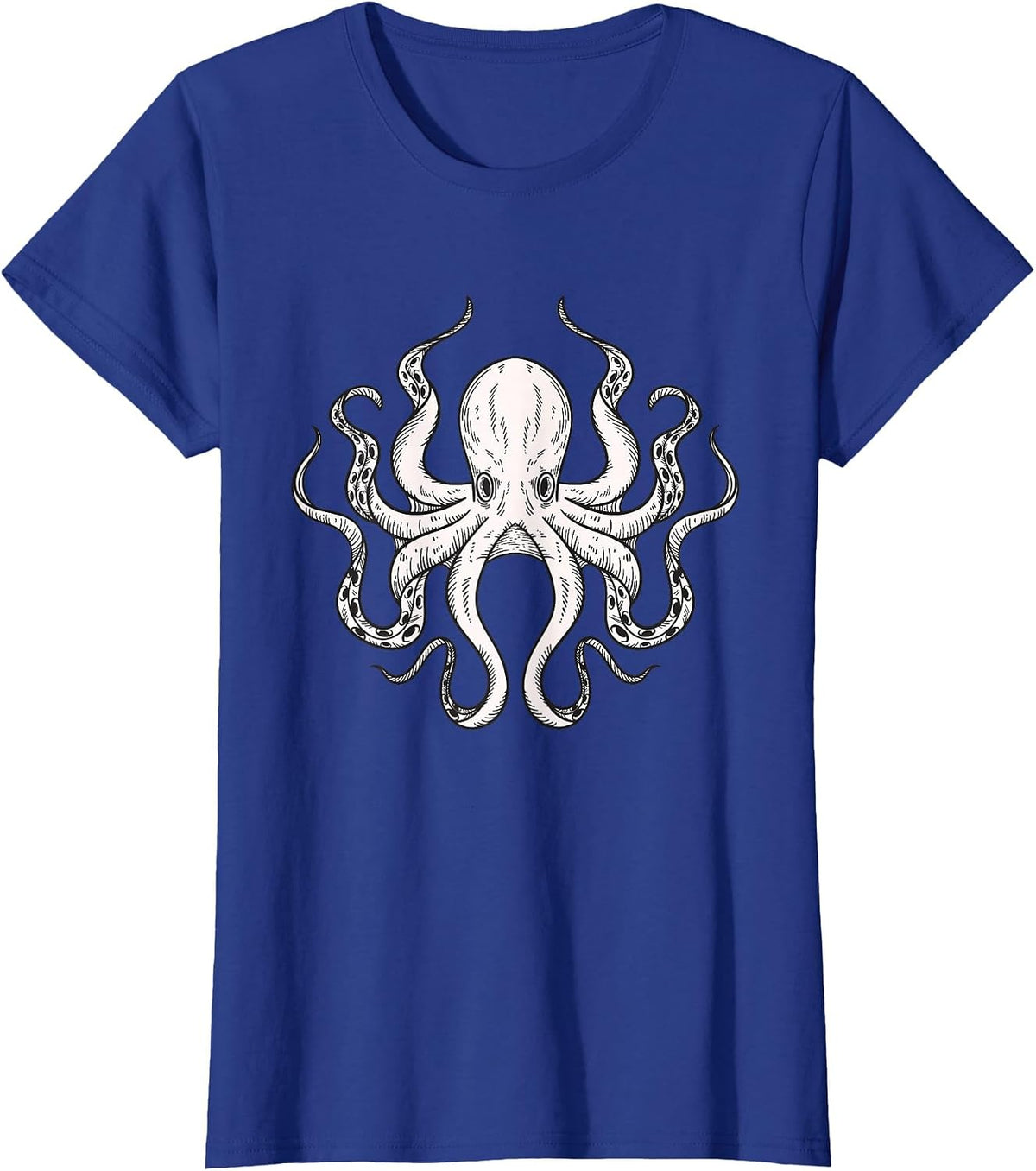 Octopus T-Shirt Kraken Tshirt Men Women Boys Girls Kids Tees T-Shirt - Royal Blue