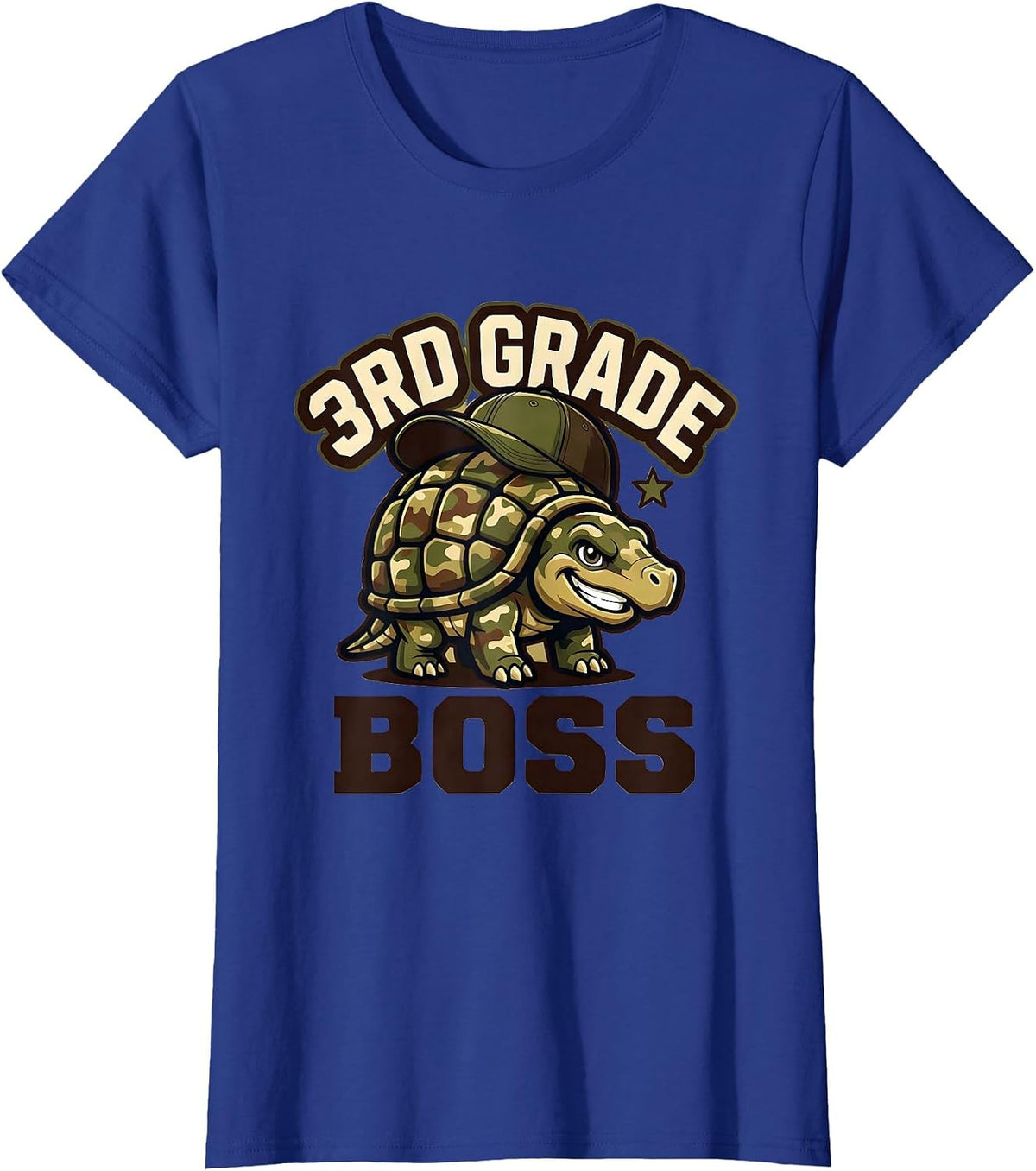 Women's 3rd Grade Boss Camo Third Grade Back To School Boys T-Shirt - Royal Blue