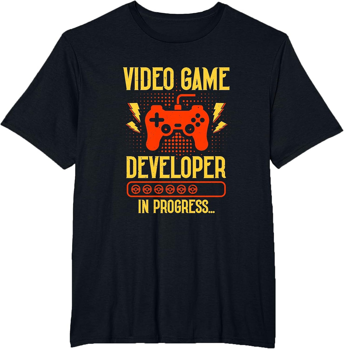Video Game Developer in Progress Programmer Game Maker T-Shirt - Black