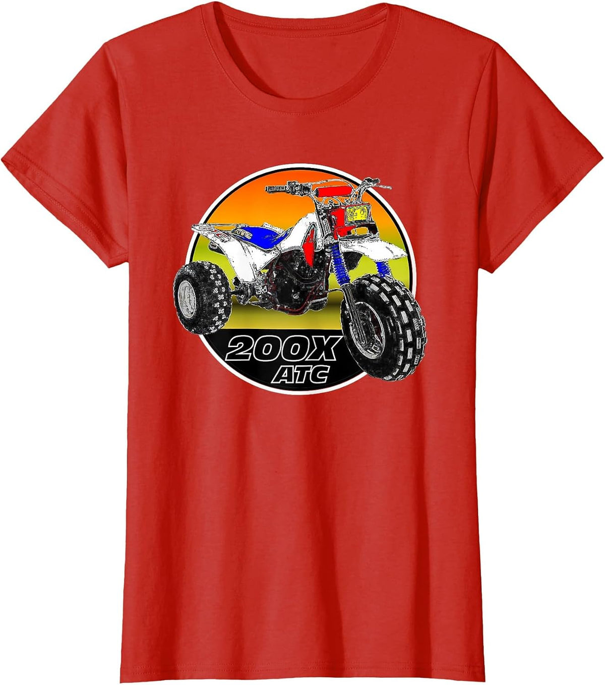 Three Wheeler 200x Vintage Retro ATV ATC T-Shirt - Red