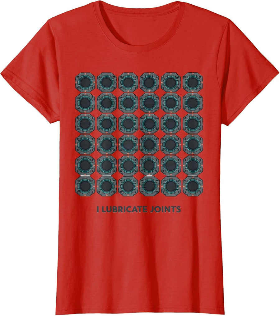 Women's I Lubricate Joints Funny Plumber Pipefitter Steamfitter Gift T-Shirt - Red