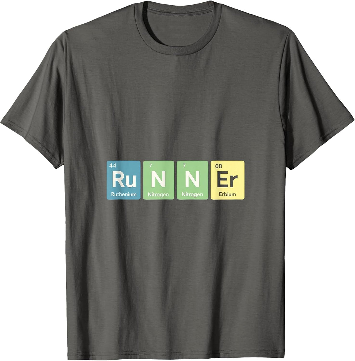 Runner - Funny Running Chemistry Quote T-Shirt - Asphalt Grey