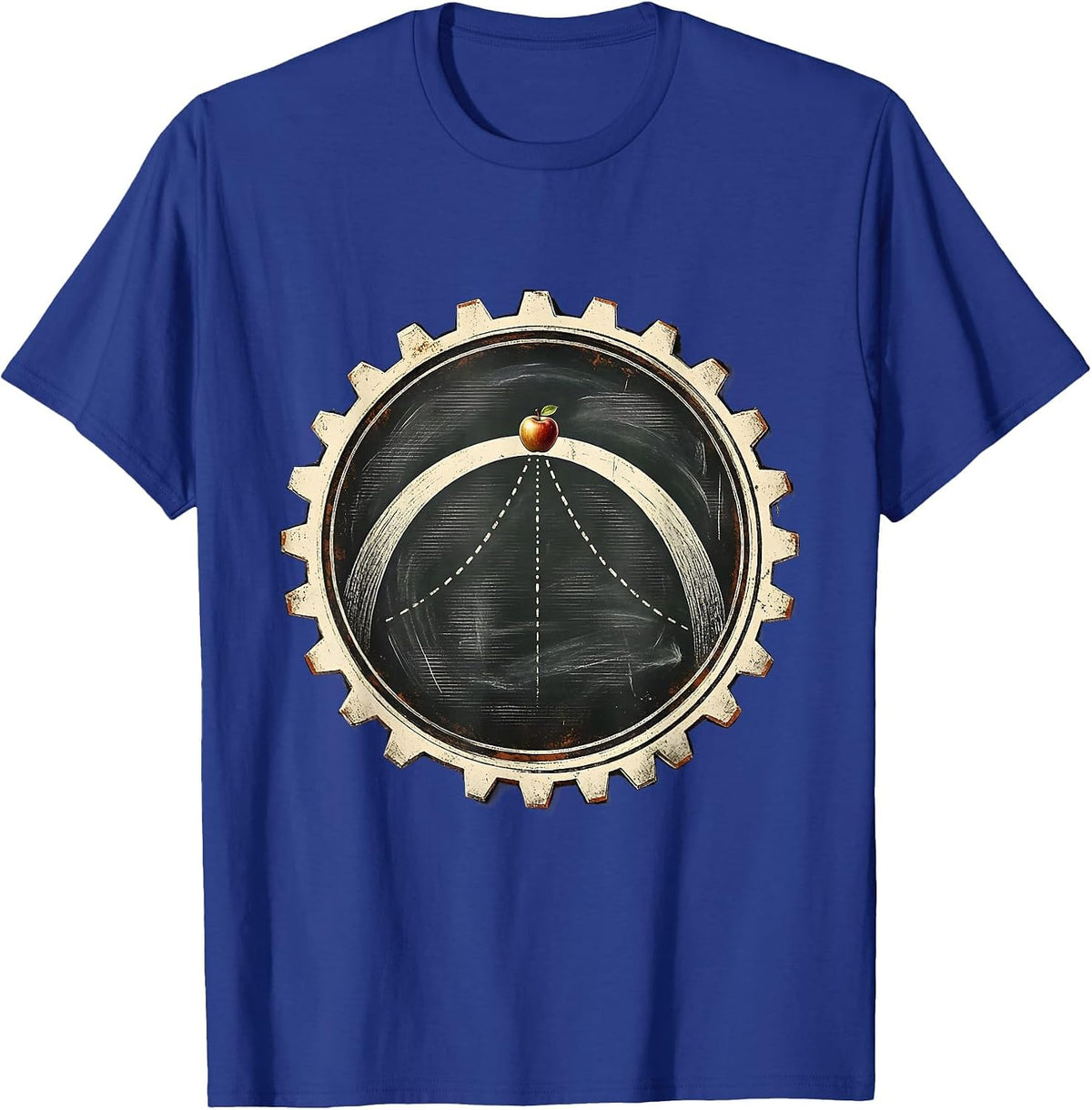Newton's Apple Parabola Math Teacher Gift T-Shirt - Royal Blue