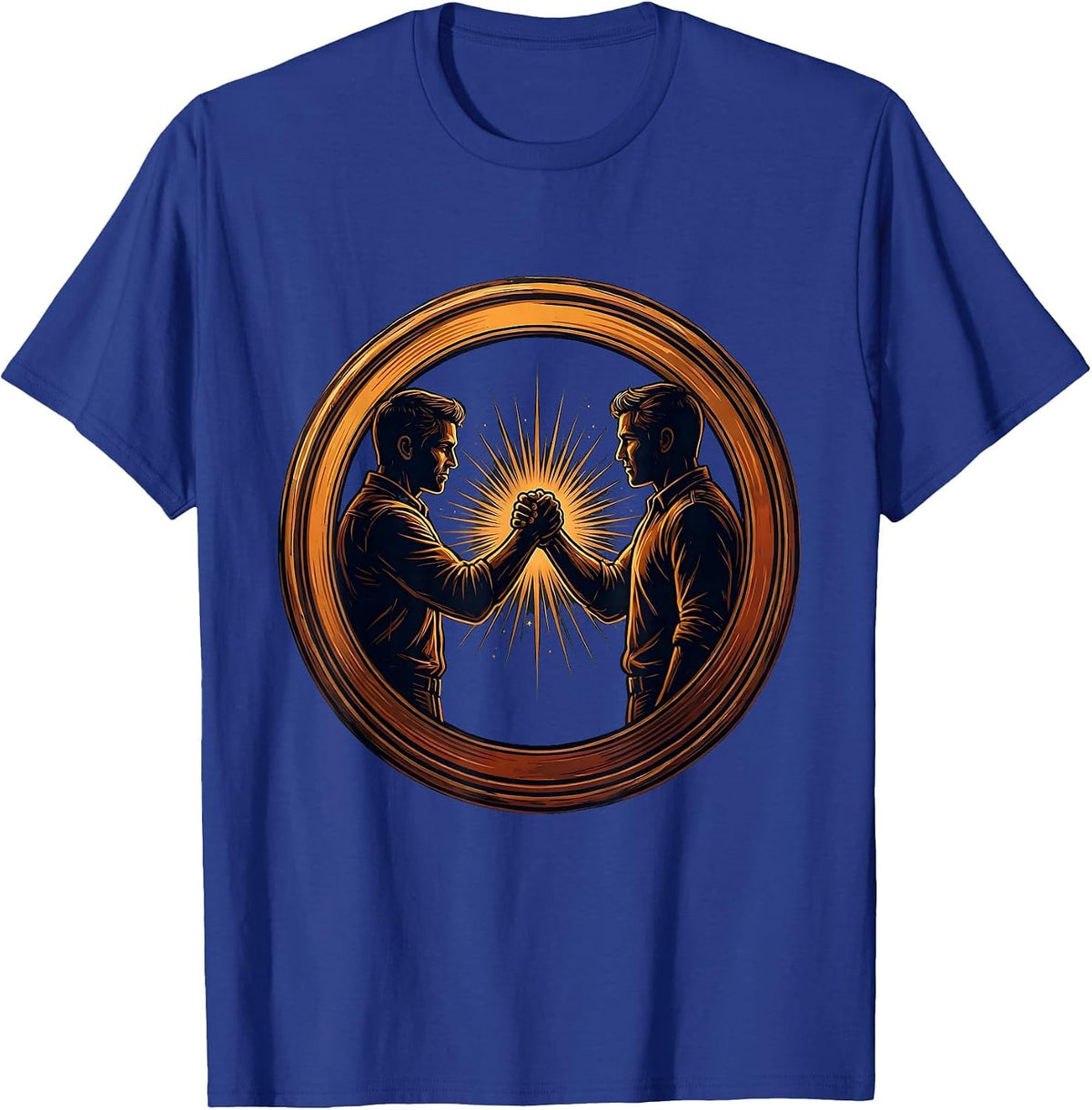 I Can't But I Know A Guy Fist Bump Silhouette T-Shirt - Royal Blue