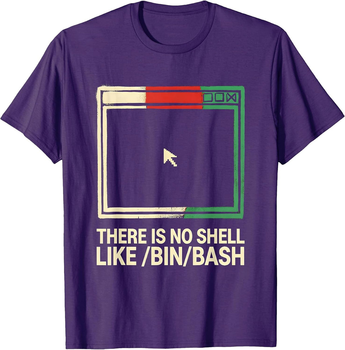 Men's There Is No Shell Like /bin/bash Funny Linux Developer T-Shirt - Purple