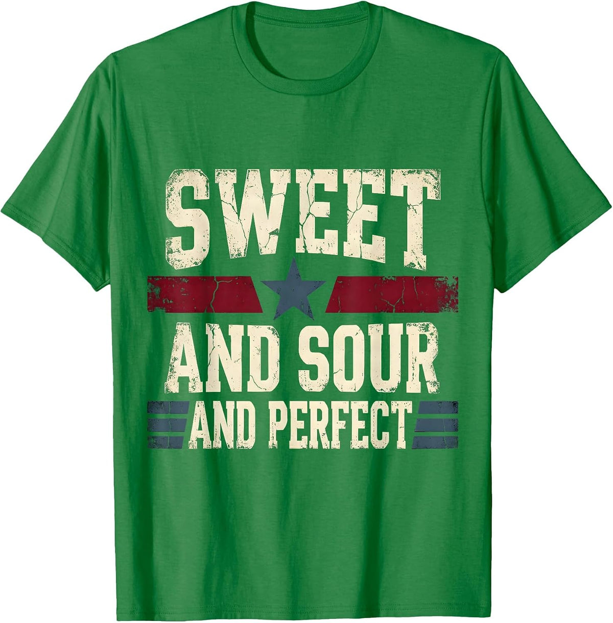 Men's Sweet and Sour and Perfect Pickle Design T-Shirt - Kelly Green