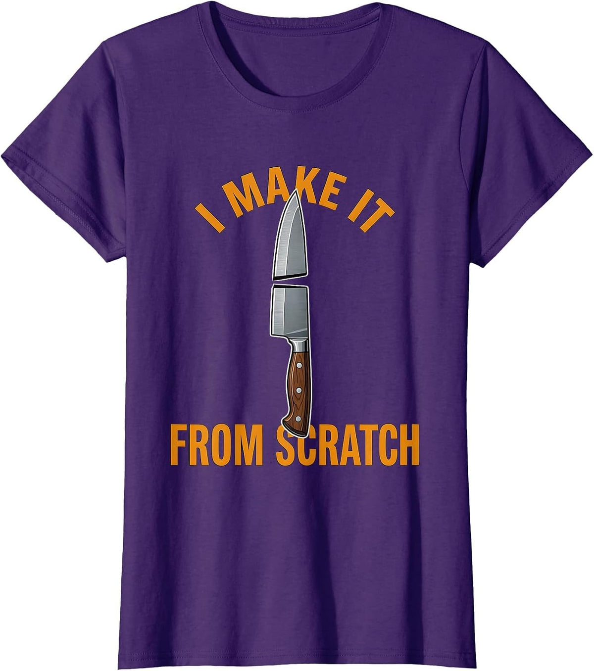Women's I Make It From Scratch Chef Cooking Design T-Shirt - Purple