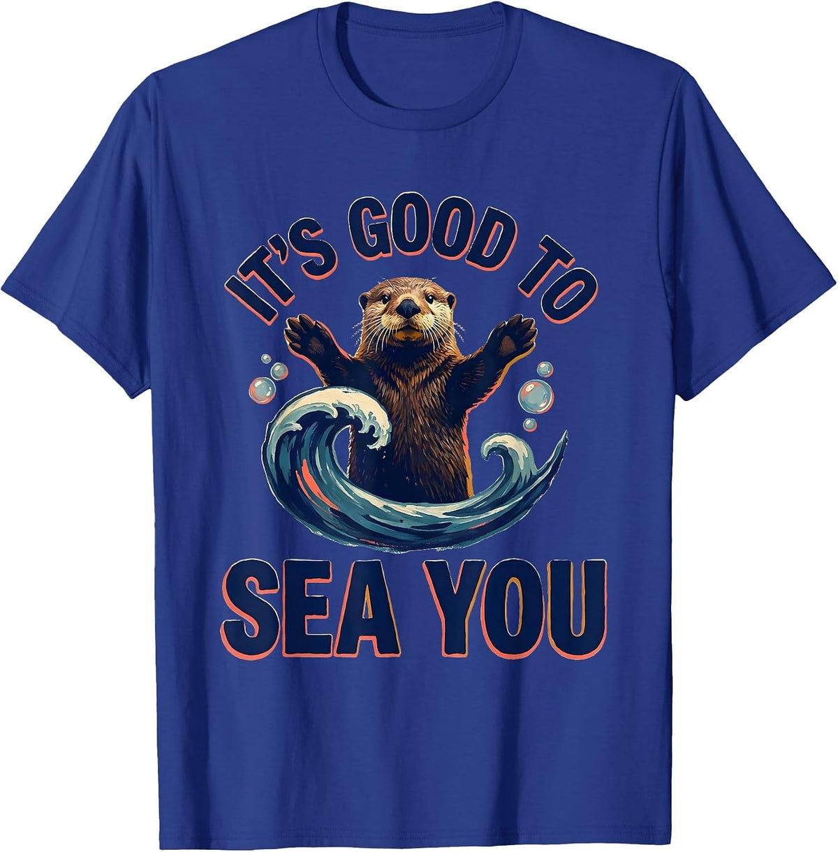 Men's It's Good To Sea You Cute Ocean Teacher Back To School Pun T-Shirt - Royal Blue