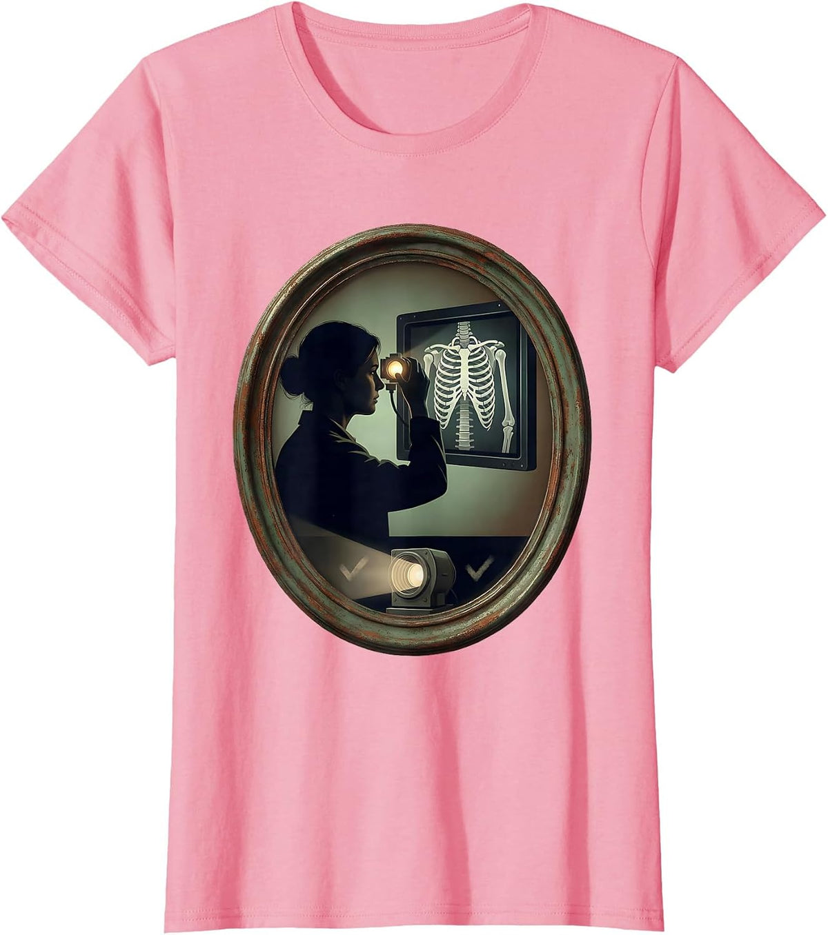 Women's Technologist Vintage Rad Tech Radiology Humor T-Shirt - Pink