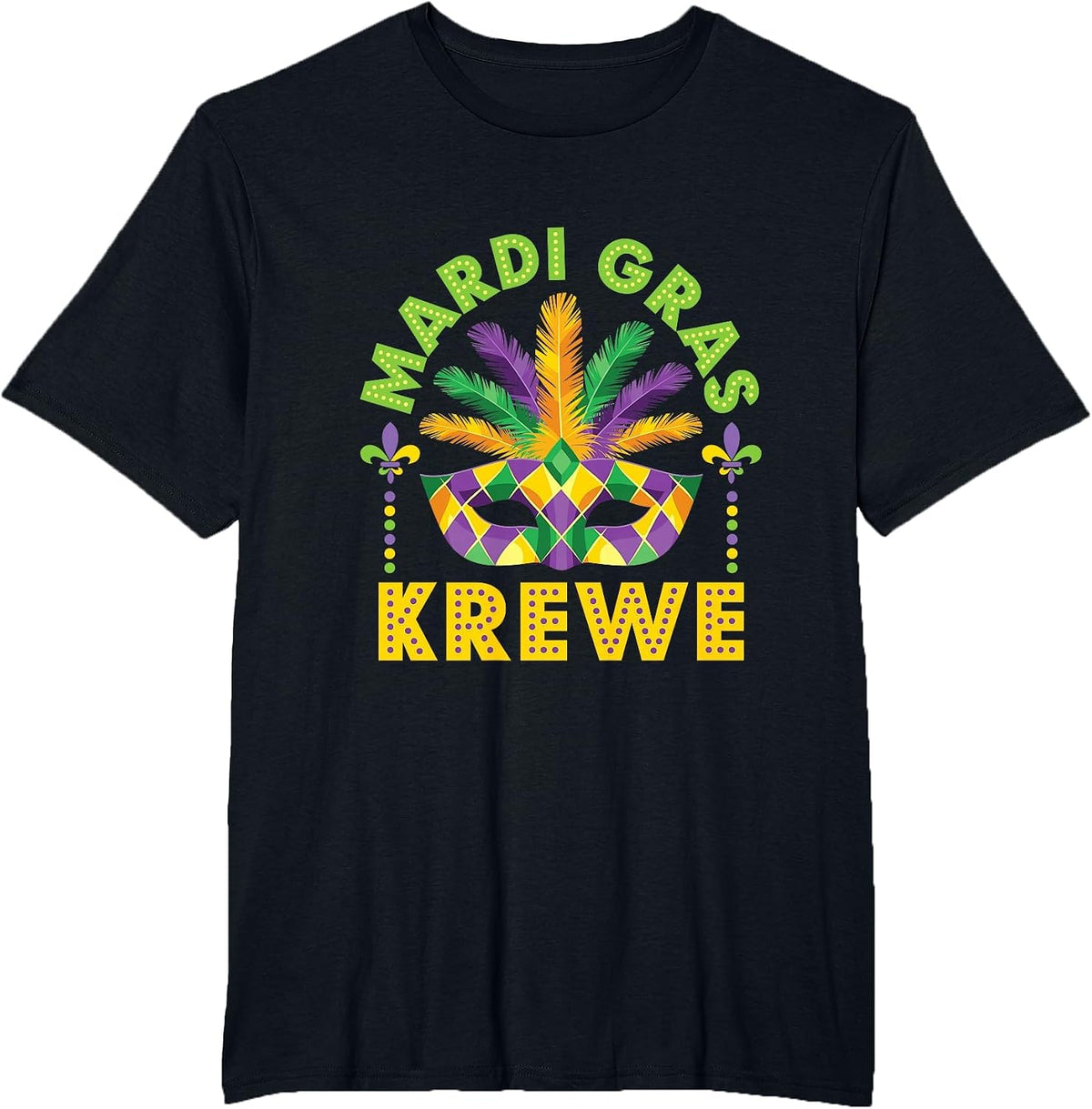 Mardi Gras Krewe Krewes Parade Ball Festival New Orleans T-Shirt - Black