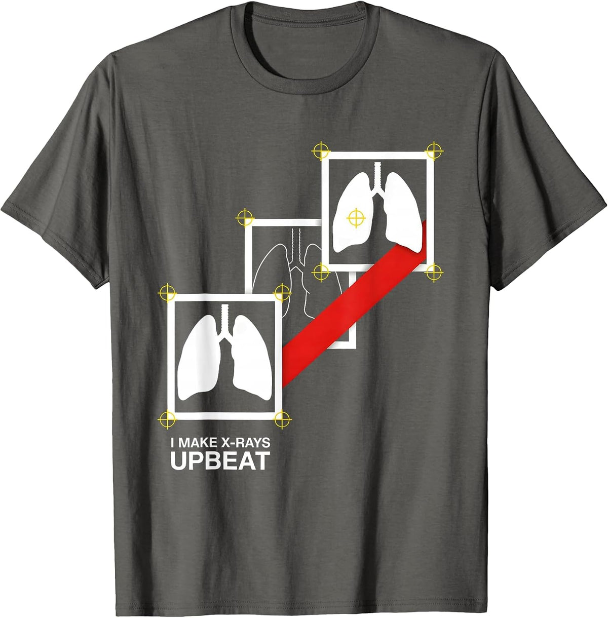 I Make X-Rays Upbeat Bauhaus Modernist Radiology Tech Gift T-Shirt - Asphalt Grey
