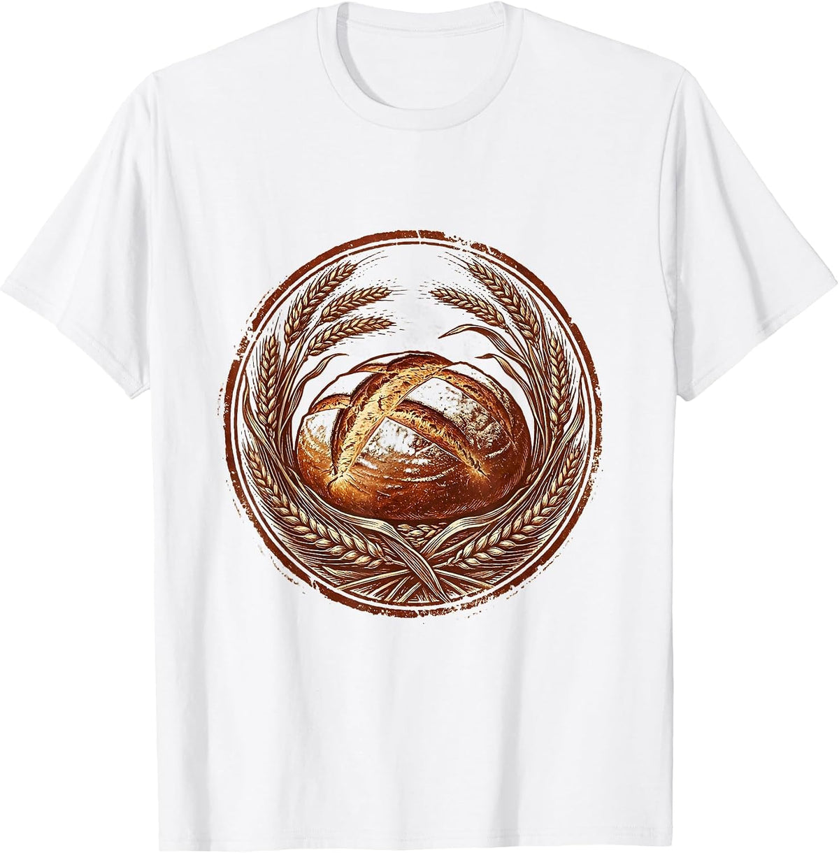 Men's In My Sourdough Era Wheat and Boule Illustration T-Shirt - White